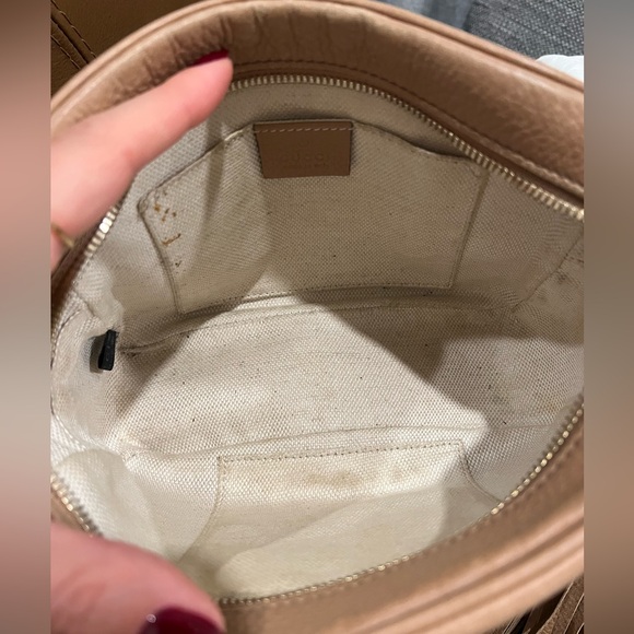 Gucci Soho Disco Crossbody Bag Beige Leather w/bonus twilly - Picture 13 of 16